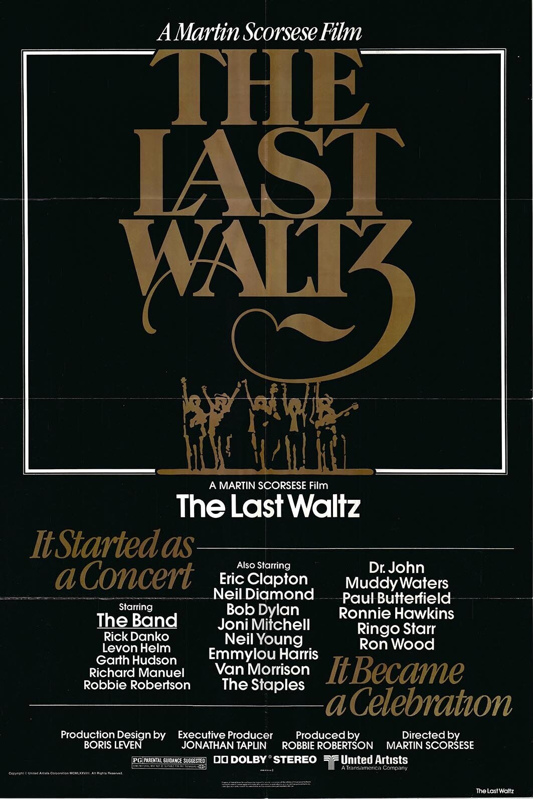 The Last Waltz Original 1978 Vintage One Sheet Poster - Etsy Ireland