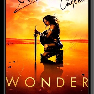 Wonder Woman Cast of 3 autographed 8x10 photograph RP