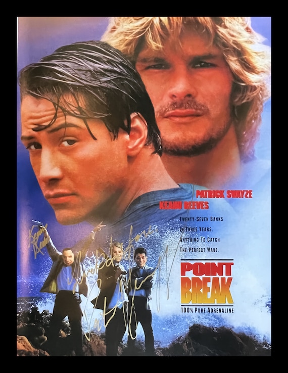 Point Break Keanu Reeves and Patrick Swayze Signed Movie Poster - Etsy