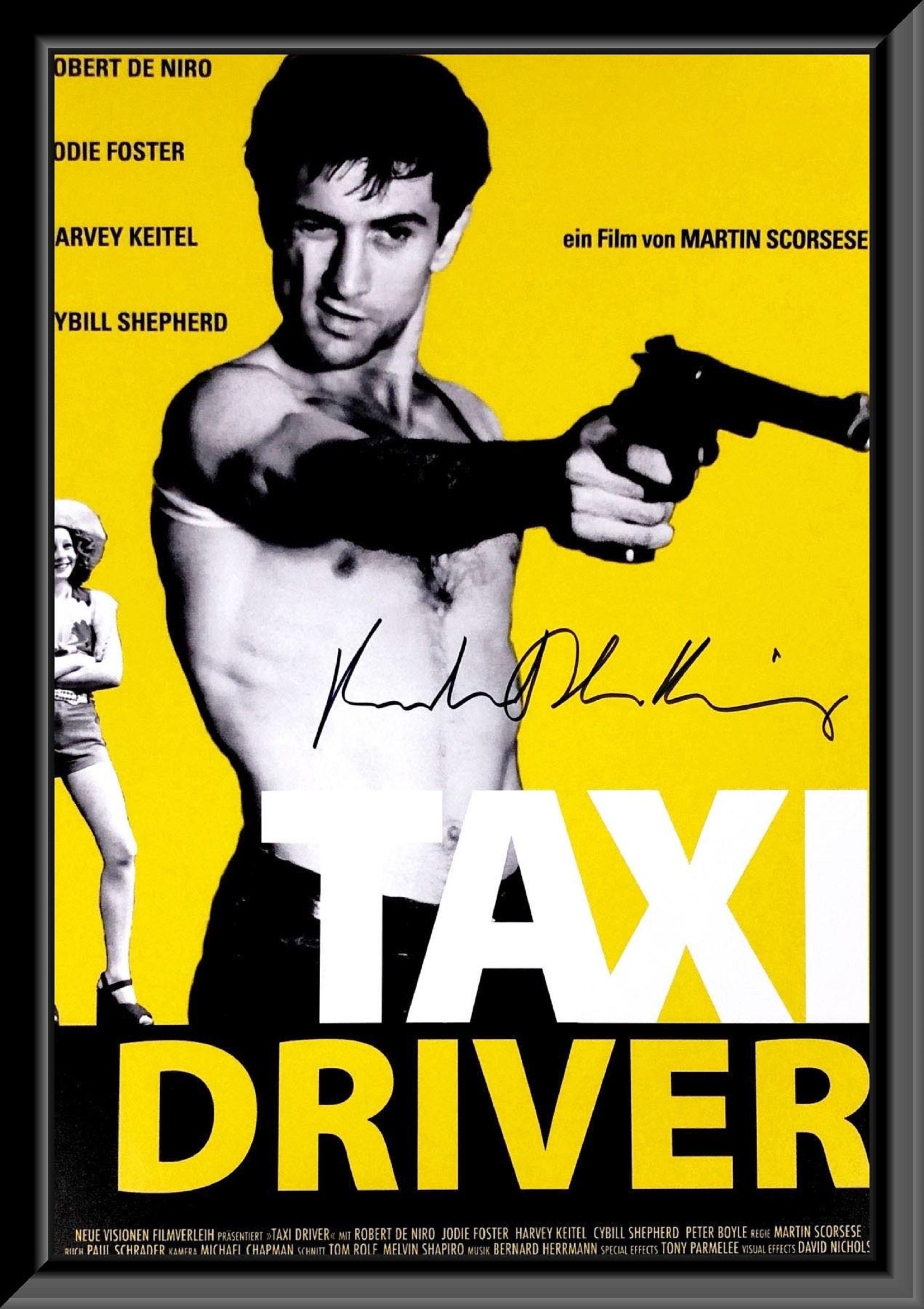 Taxi Driver Robert De Niro Signed Movie Poster pic