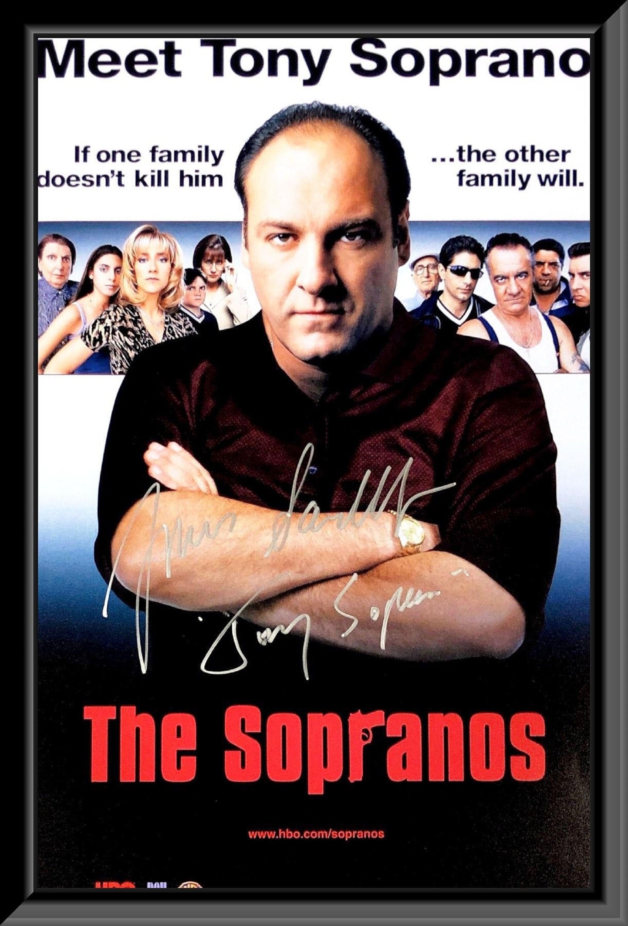 The Sopranos James Gandolfini Signed Poster Etsy