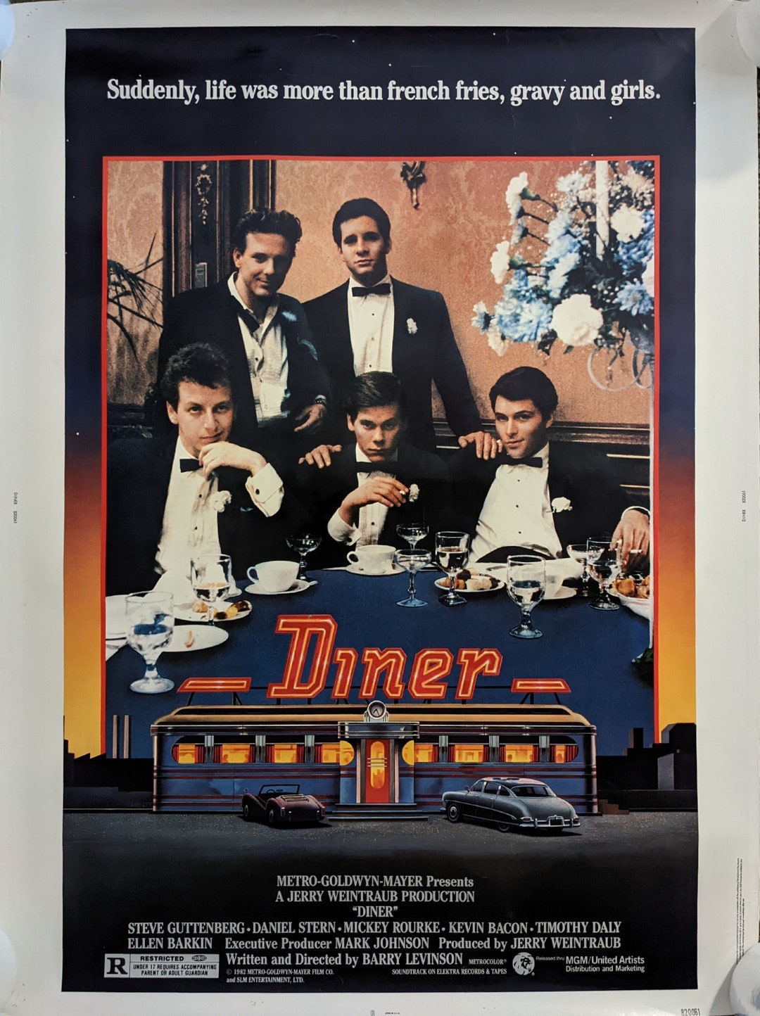 Diner 1982 Original 30x40 Movie Poster photo image