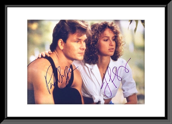 Dirty Dancing Patrick Swayze and Jennifer Grey signed movie photo