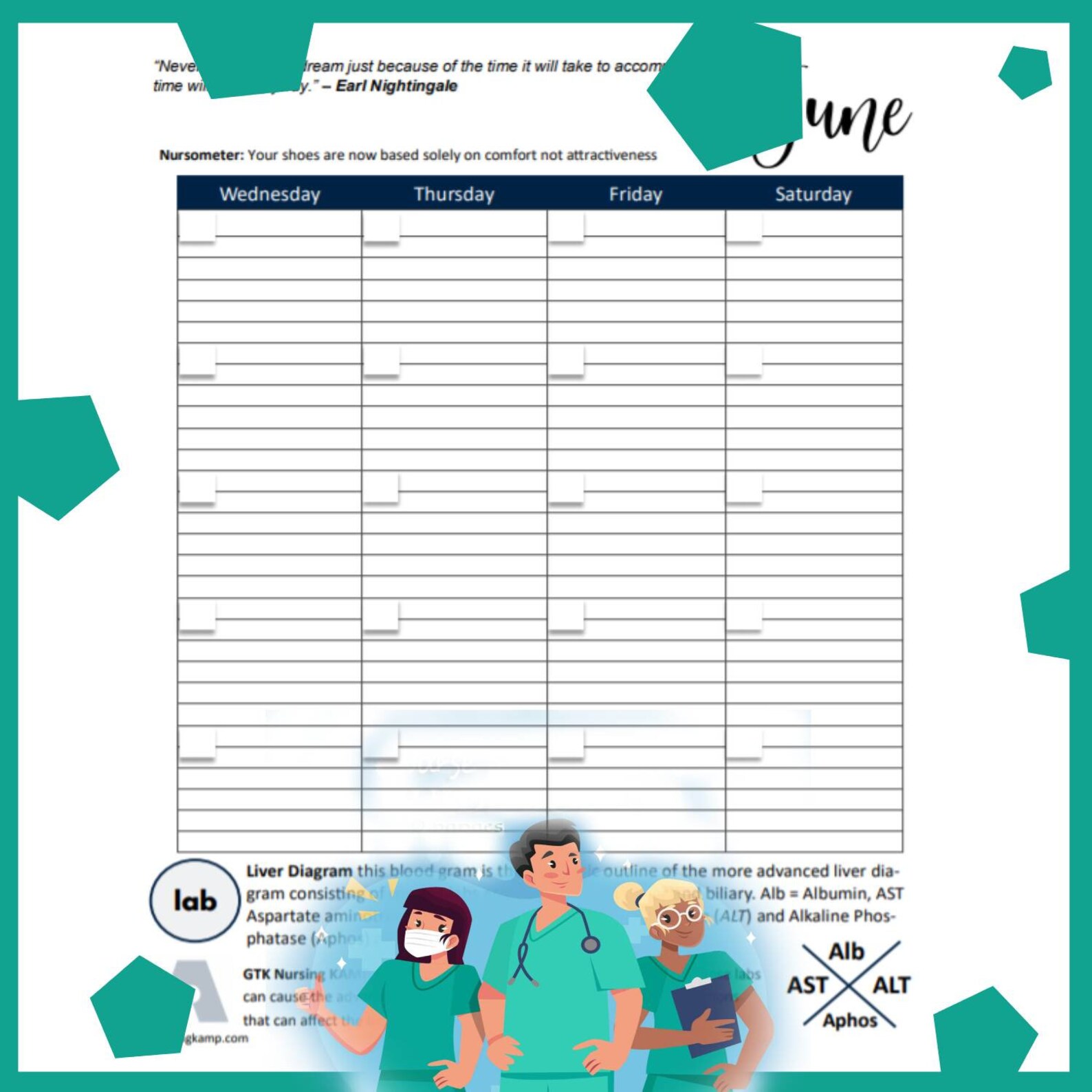 Nursing Student Planner Custom 2021 to Custom 2022 Etsy