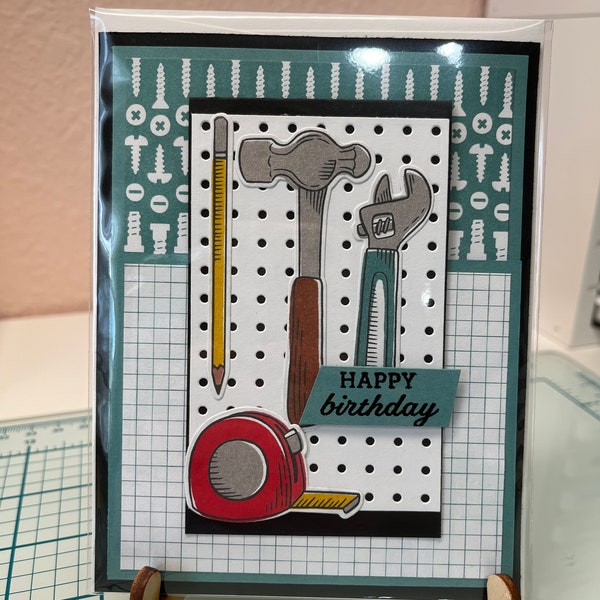 Trusty Tools Handmade Father's Day Card