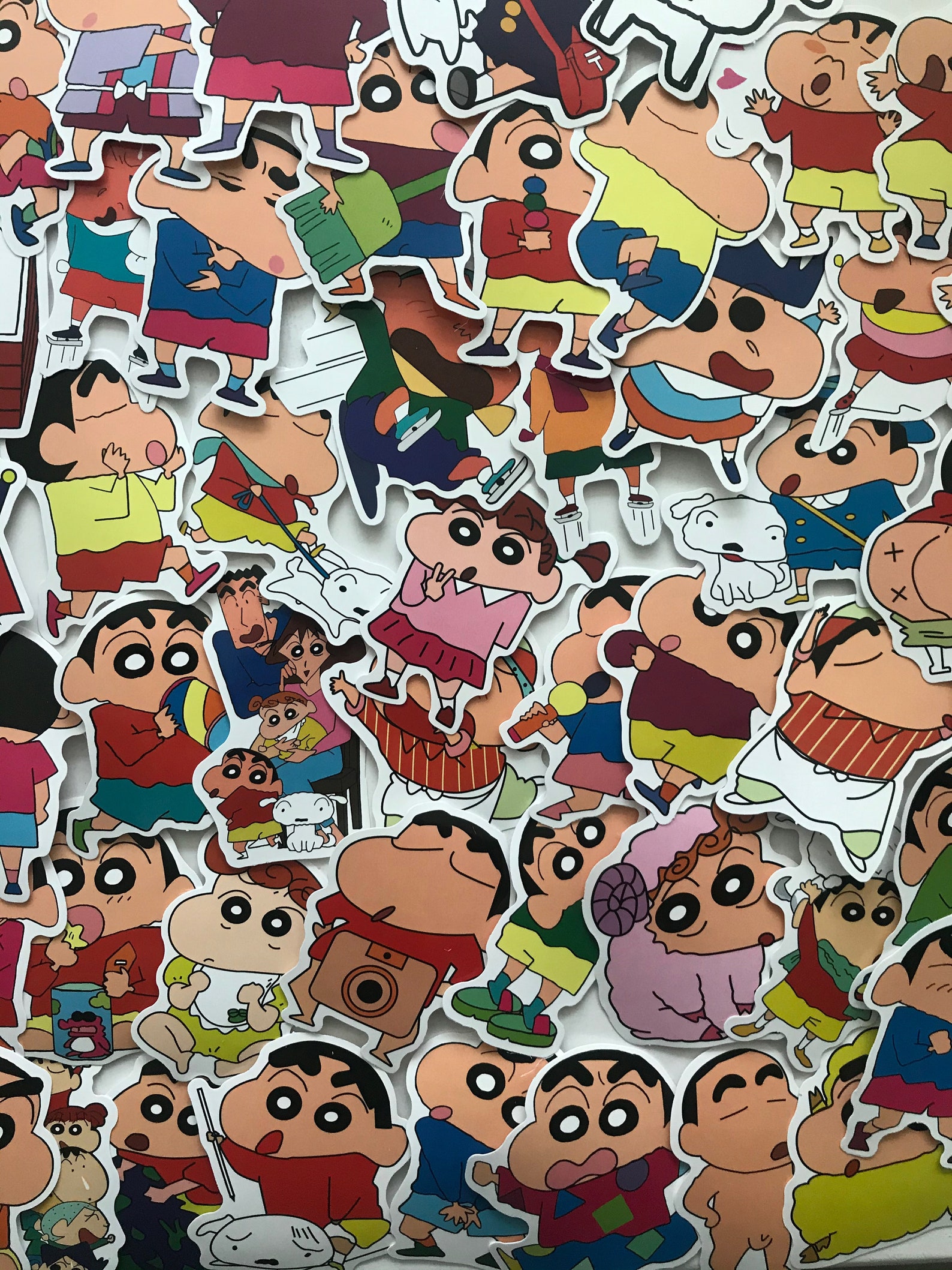 Shinchan Matte Vinyl Waterproof Stickers Etsy