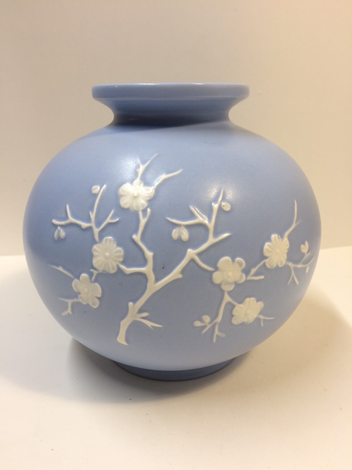 Vintage Copeland Spode Blue Vase Wedgewood style Geisha Etsy