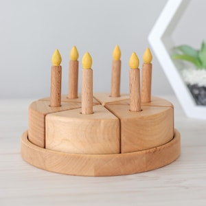 Cots and Cuddles Wooden Birthday Cake Pretend Play Toy for Kids main image 1
