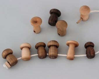 Wooden mushrooms lacing toy: Educational Montessori sensory toddler toy, Fidget toys, Unique baby gift, 1st birthday gift from Ukraine shops
