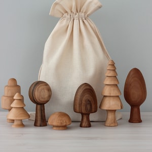 Wooden Forest Trees toddler Toys for woodland baby shower Educational toys, Montessori materials for kids from Ukraine shops
