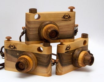 Kids Wooden Camera Toys for Little Photographer, Photo Camera Prop Waldorf Montessori educational  toys from Ukraine shop