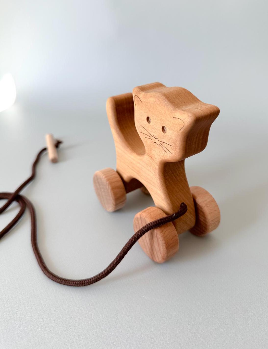 WoodyWood® Jouet à tirer en bois avec mouton pour bébés et enfants WoodyWood® Jouet à tirer en bois avec mouton pour bébés et enfants
