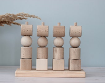 Educational wooden Montessori baby toys for 1 year old, First birthday gift for Toddler from Ukraine shops