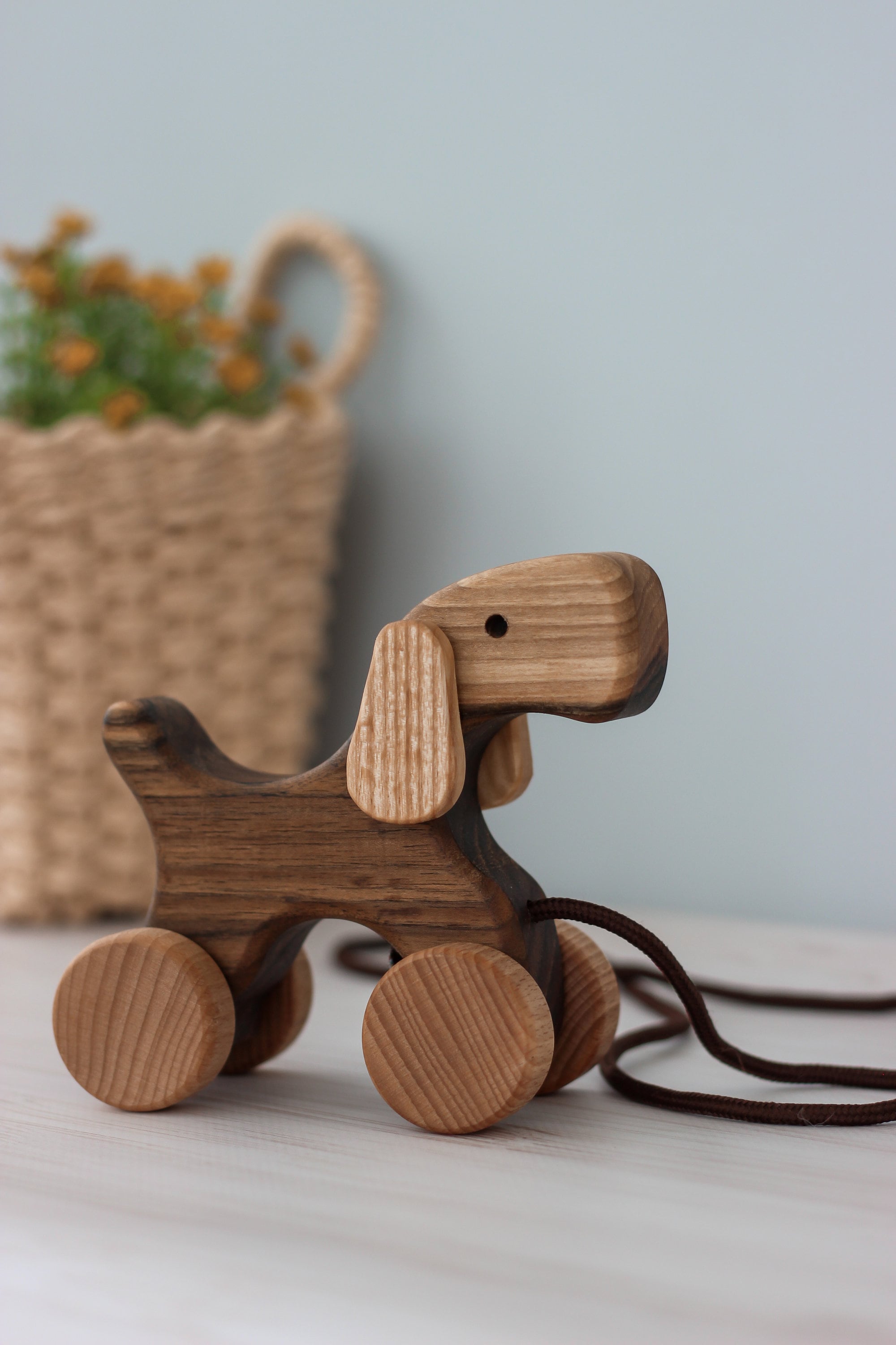 holz spielzeug hund