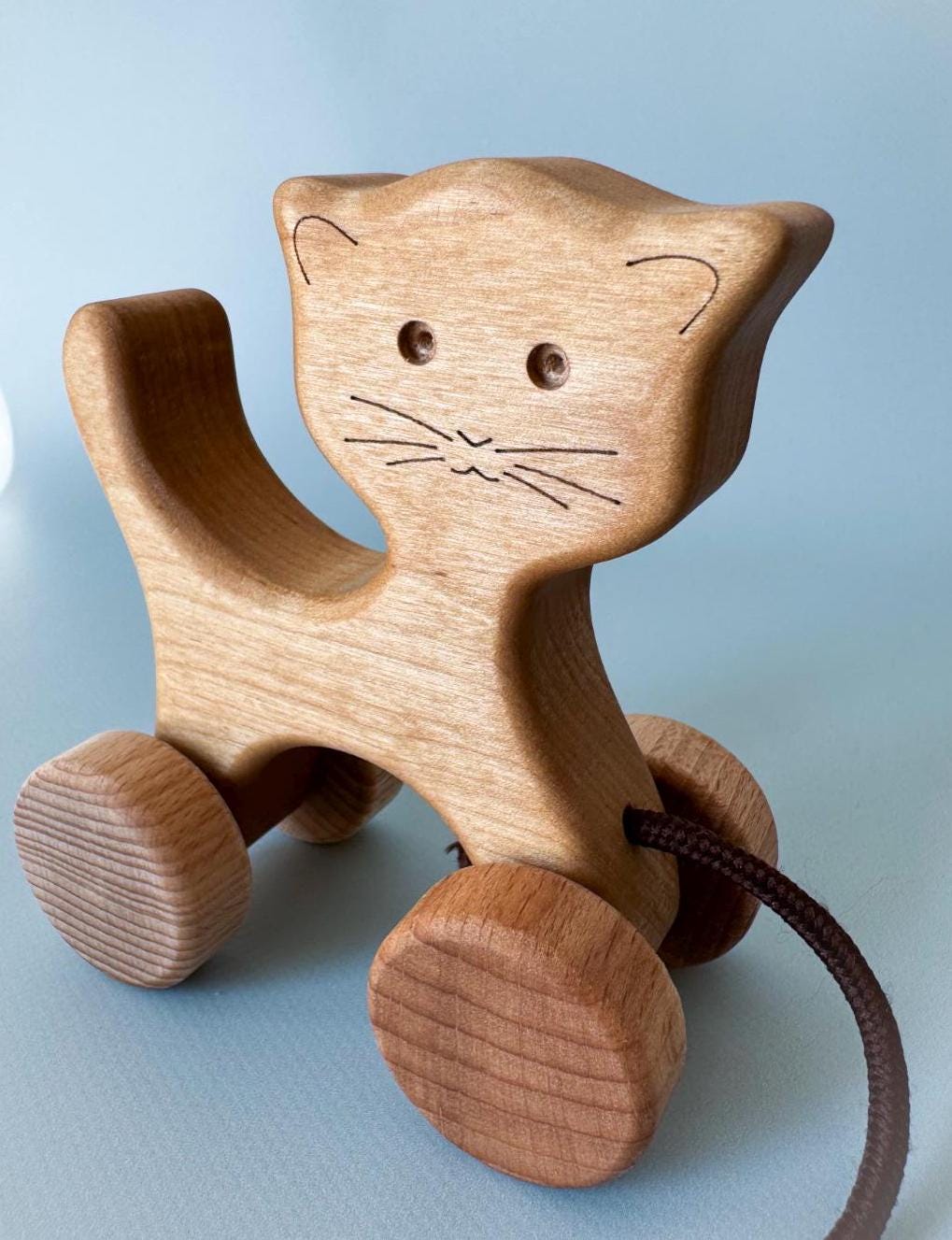Jouet à tirer en bois pour chiot - DRFEIFY - Pousser tirer jouet chiot Jouet à tirer en bois pour chiot - DRFEIFY - Pousser tirer jouet chiot