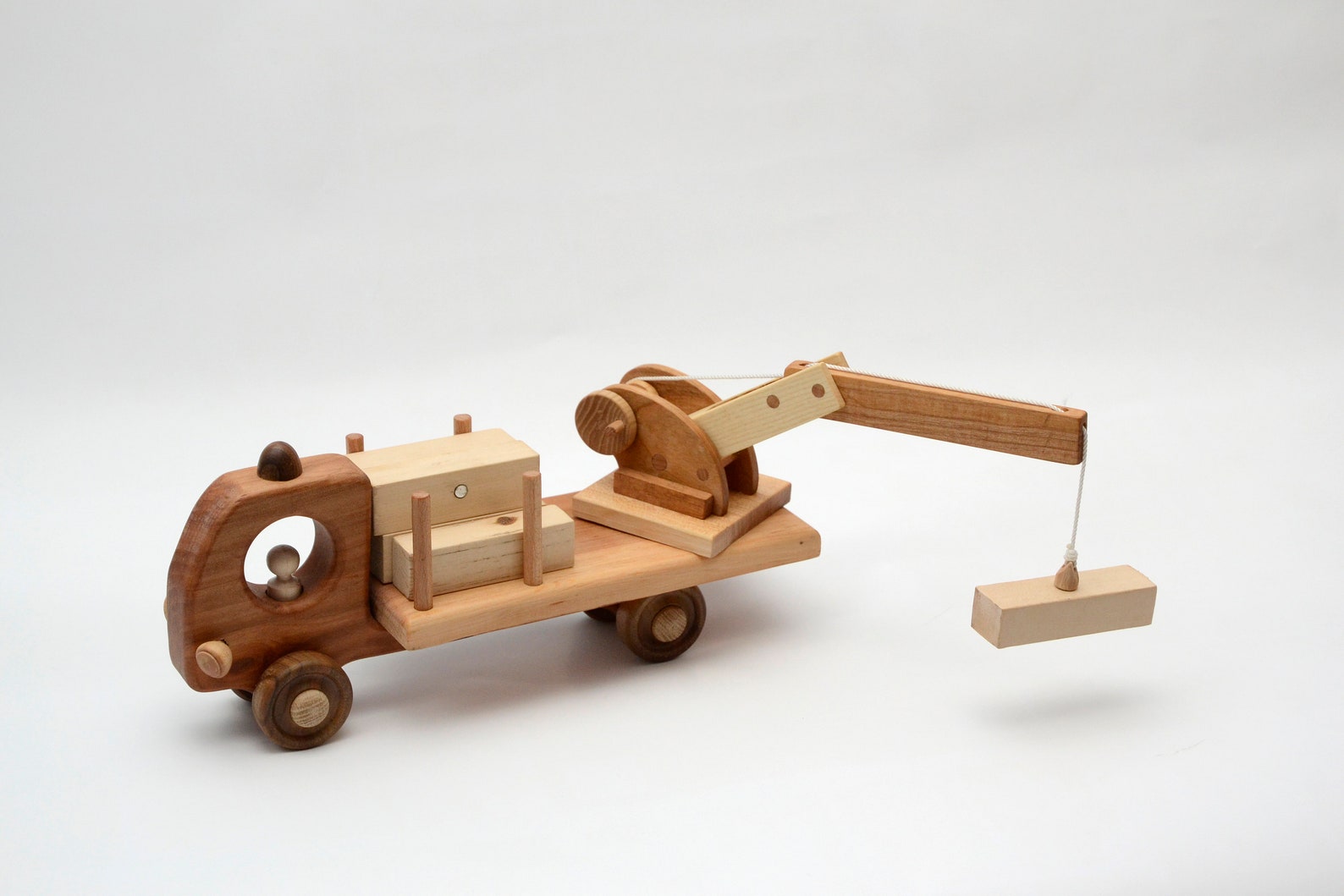 Wooden trucks Wooden blocks crane Lifting Crane kids Etsy