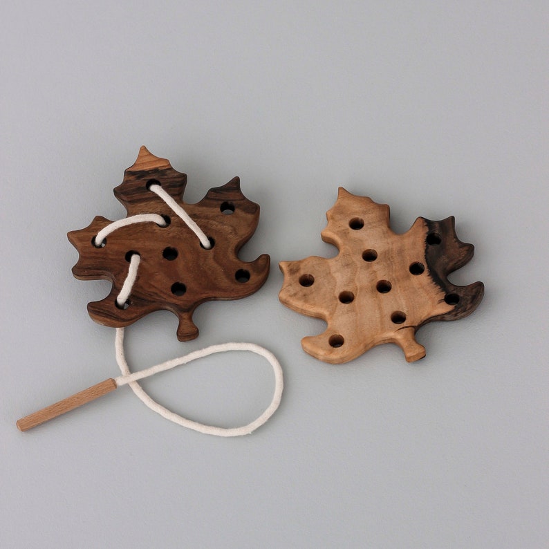 Wooden Bear Leaf Montessori Educational toys for 1 year old Unique baby