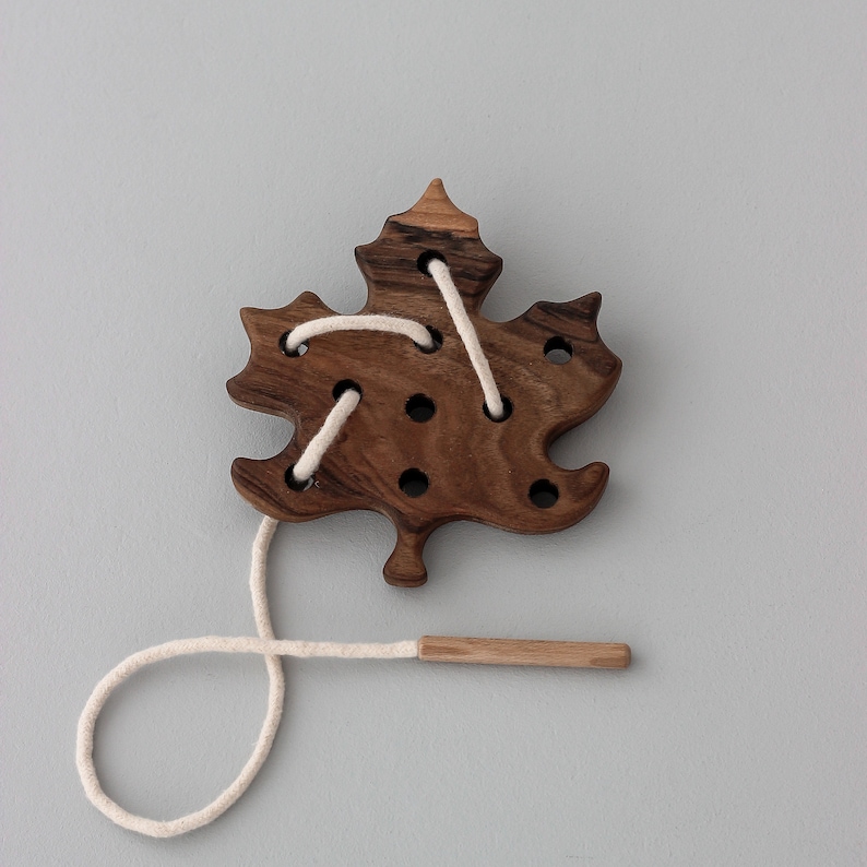 Wooden Bear Leaf Montessori Educational toys for 1 year old Unique baby