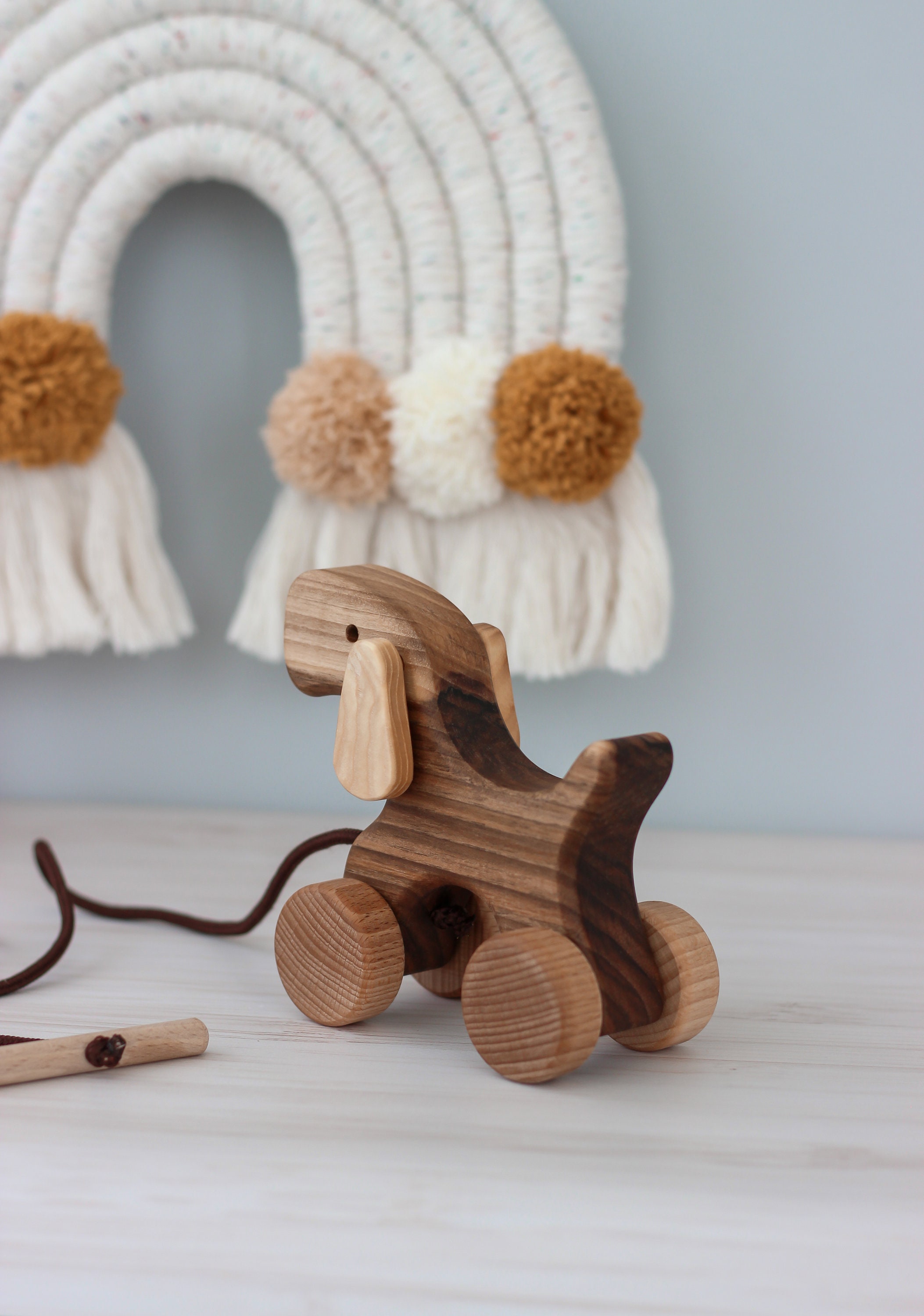Wooden Animals on Wheels Montessori Toys for 1 Year Old First Etsy