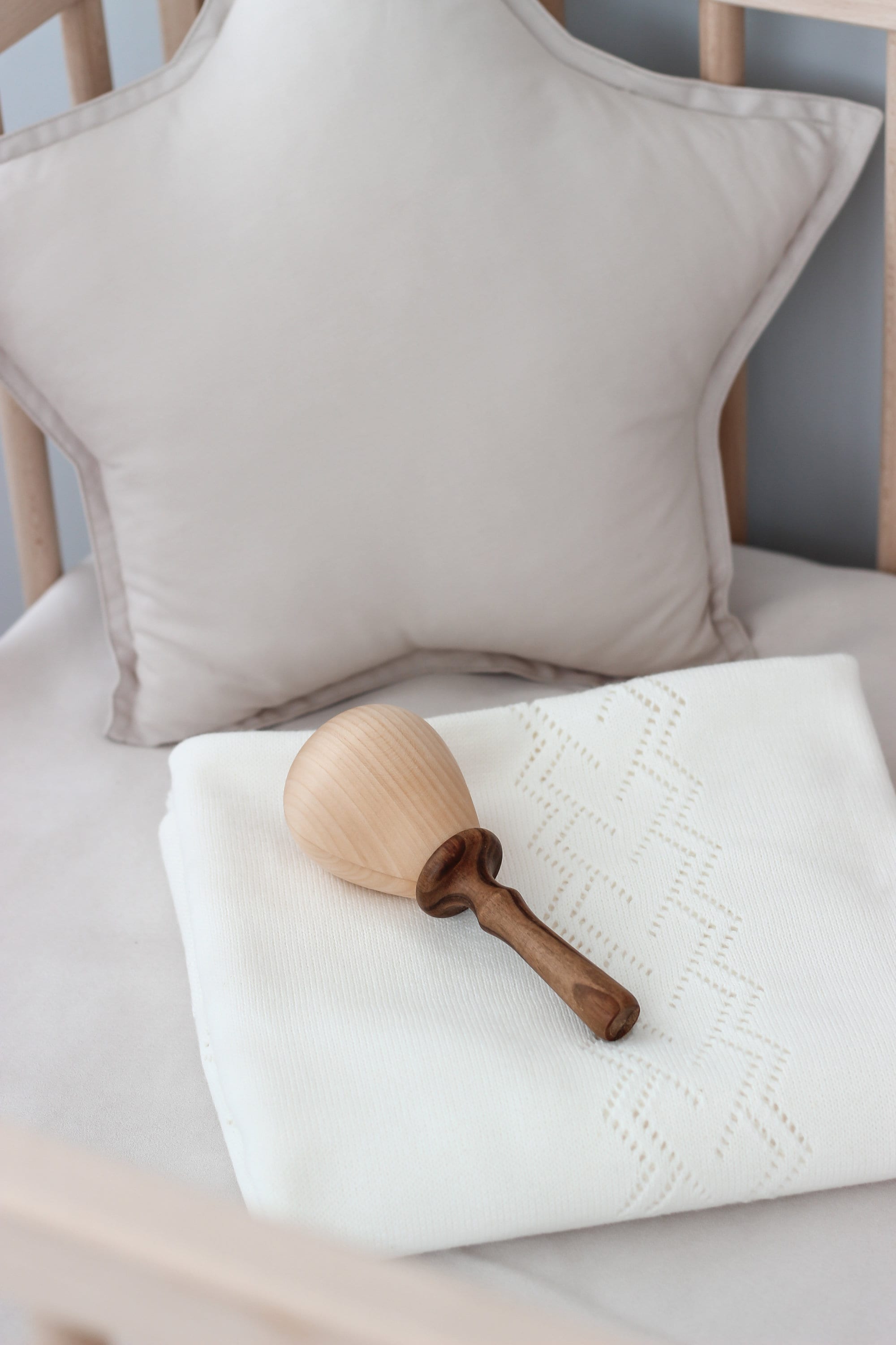 Congratulations Gift Wooden Baby Rattle Toys Maracas Newborn Baby ...