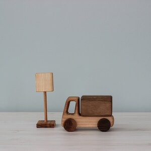 Kerstcadeau baby - Houten autospeelgoed op wielen voor kinderen van 1 2 3 jaar oud, cadeau babyjongen, educatief Montessorispeelgoed voor peuter Truck