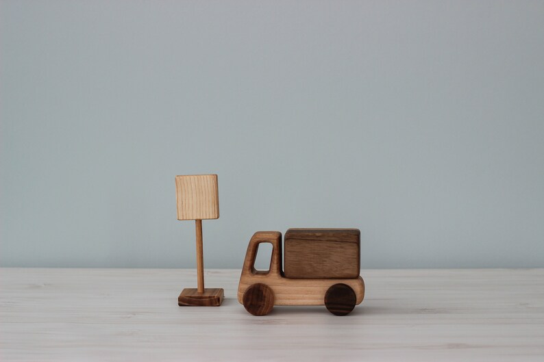 Kerstcadeau baby - Houten autospeelgoed op wielen voor kinderen van 1 2 3 jaar oud, cadeau babyjongen, educatief Montessorispeelgoed voor peuter Truck