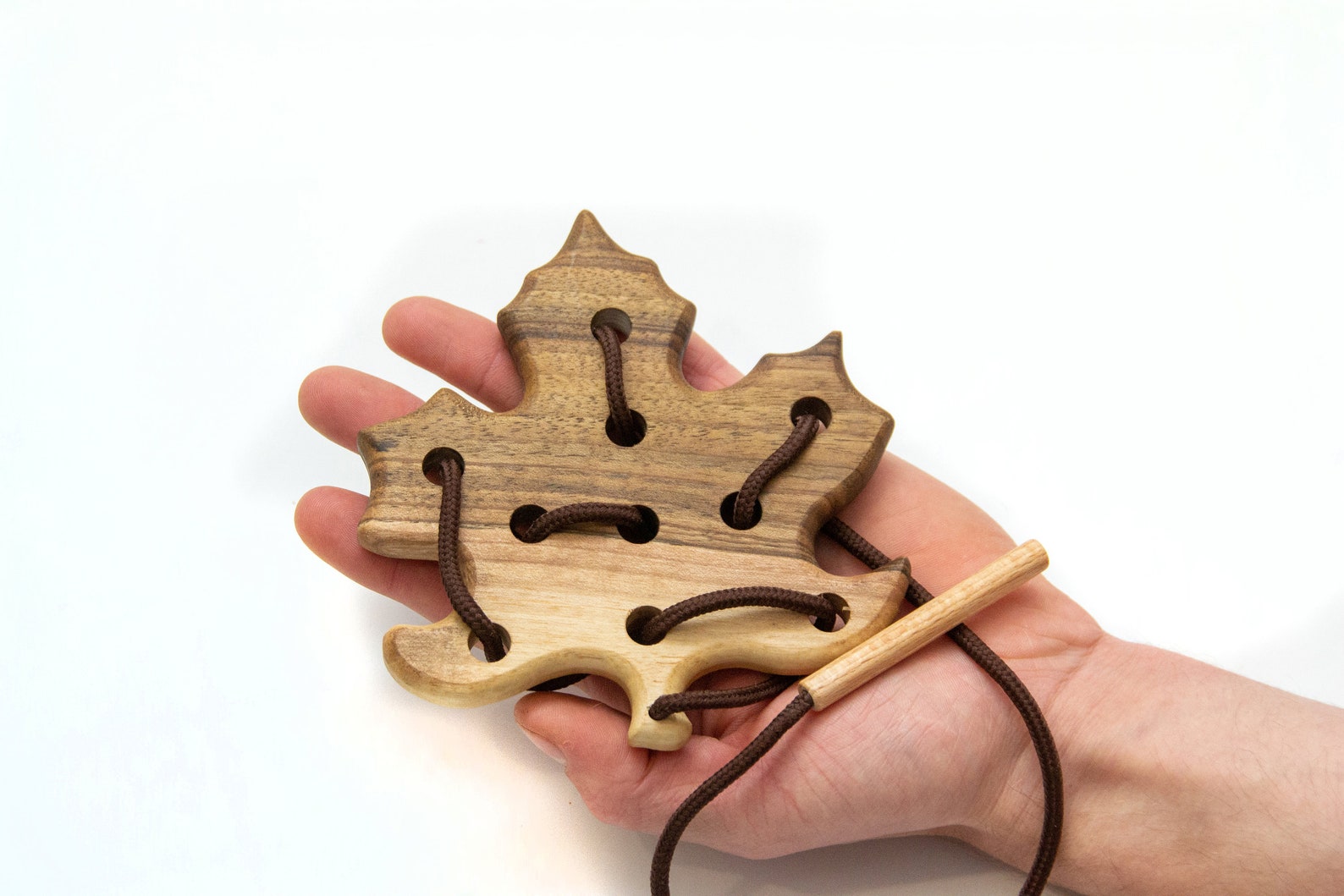 Wooden Lacing Maple Leaf Toy Educational Toy for Toddler Etsy