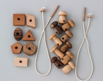 Montessori Wooden Educational sensory toys for 1 year old Unique gift for baby from Ukrainian shops