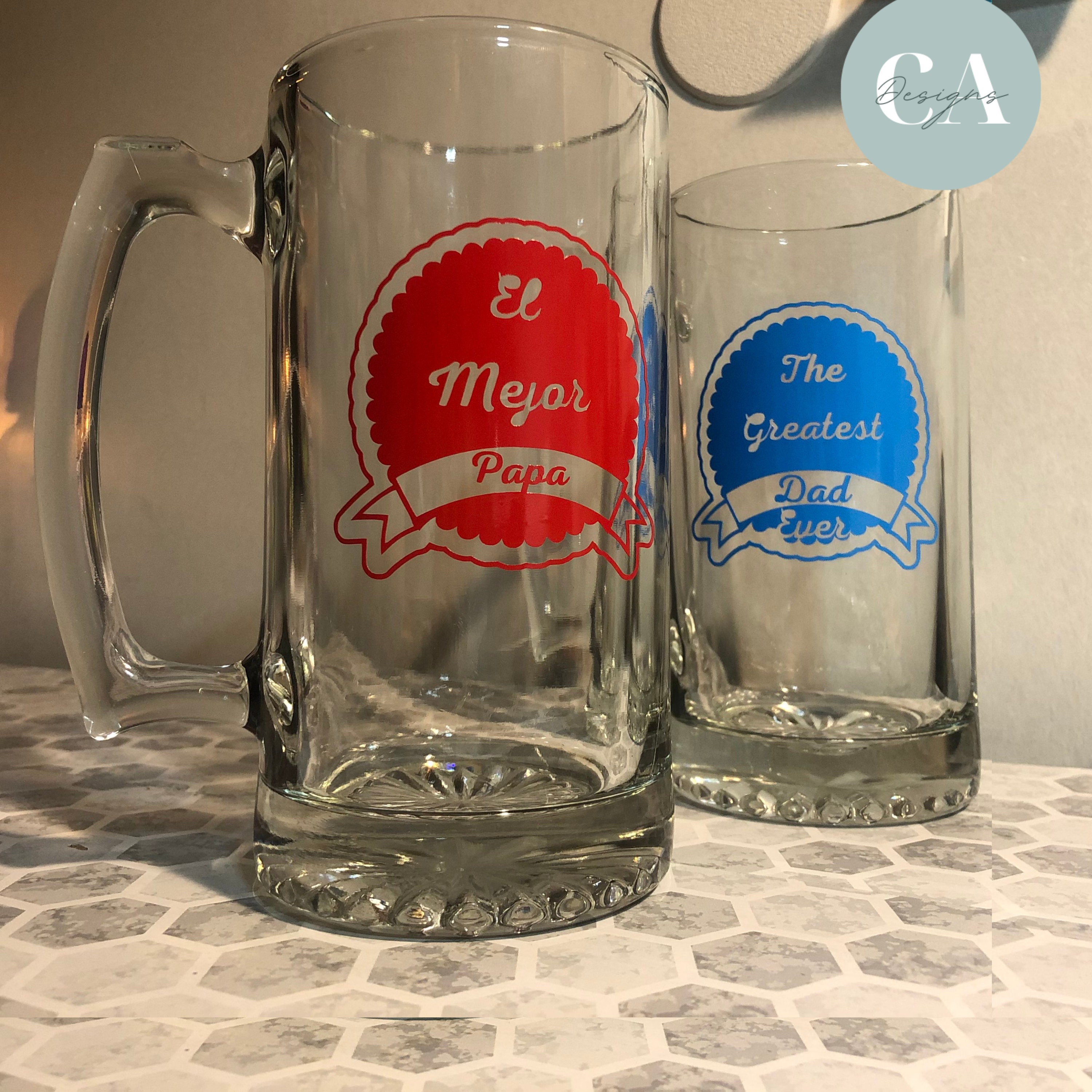 glass sports mugs with handles 16 oz
