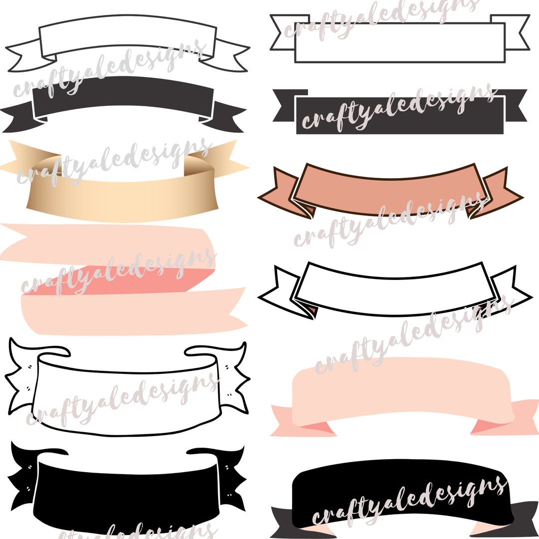 Banner, Ribbon, Label, Scroll Clip Art, Clipart, Design, Svg Files, Png