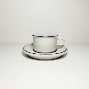 Arabia Finland SAIMAA mocha coffee cup and saucer, designed by Richard Lindh. Nordic vintage, Made in Finland