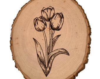 Tulipany Drewno Palenisko