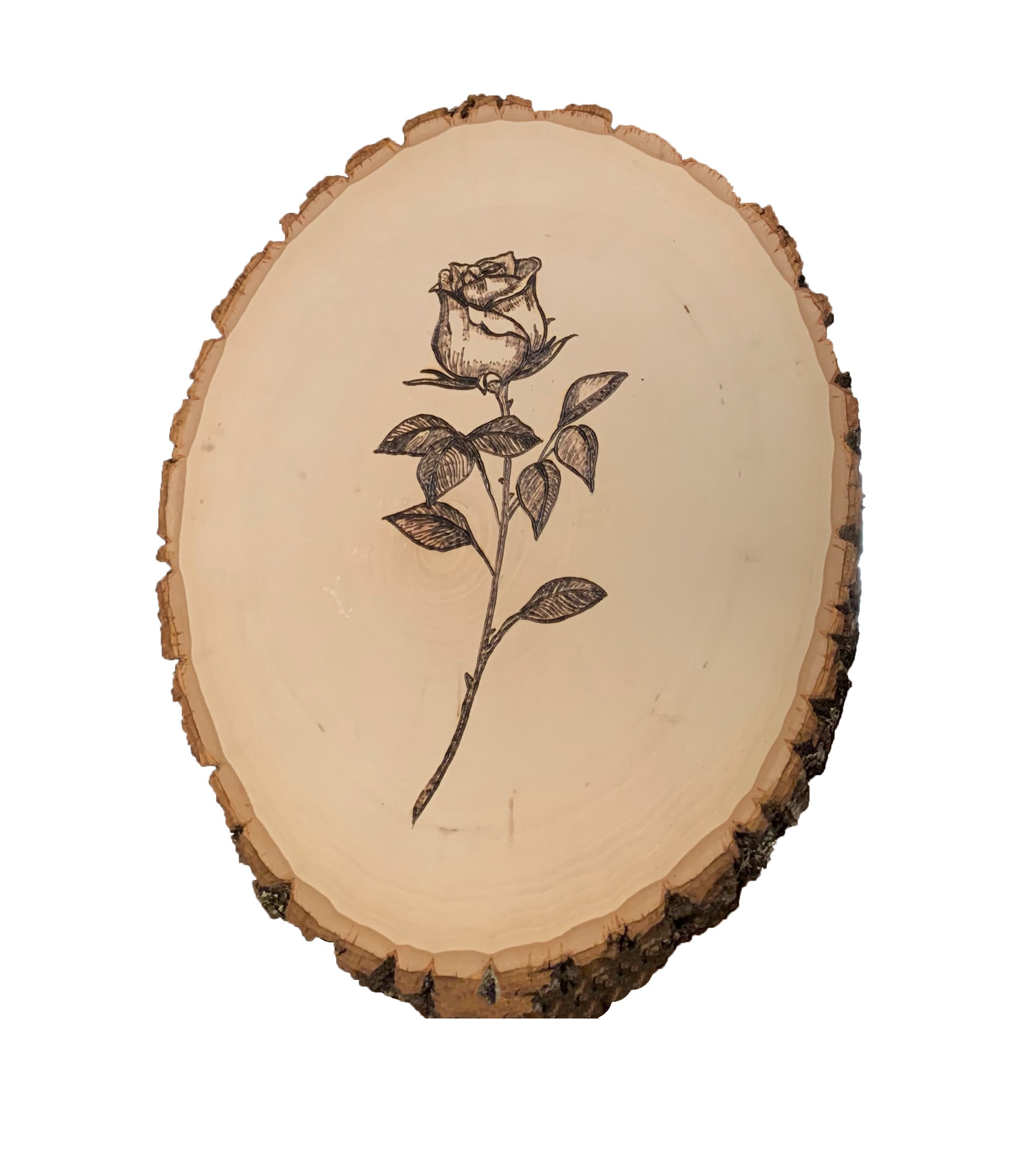 Rose Wood Burning Etsy