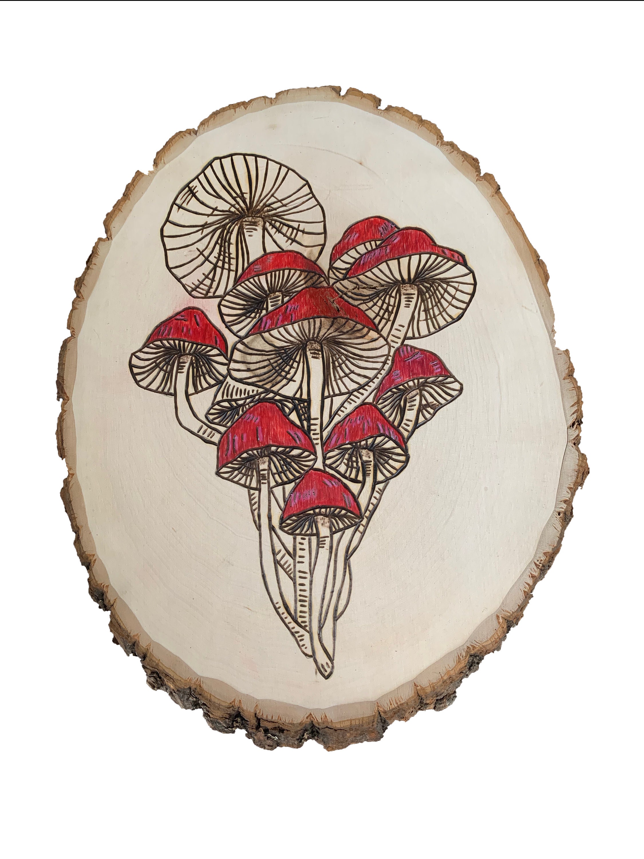 Mushroom 2 Wood Burning Etsy