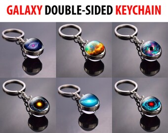 Galaxy Keychain - Galaxy Keychain Gift - Galaxy Key fob Keychain - Galaxy Accessory - Planet Keychain - Planets keychain