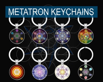 Metatron Cube Keychain - Sacred Geometry Jewelry - Chakra Spiritual keychain  - Angel Metatron - Arch Angel Metatron Keychain - Metatron Key