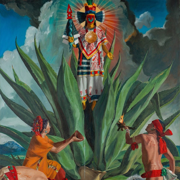 Mayahuel, Lady of Maguey, Pulque, Our Mother Earth, Virgin of Remedies