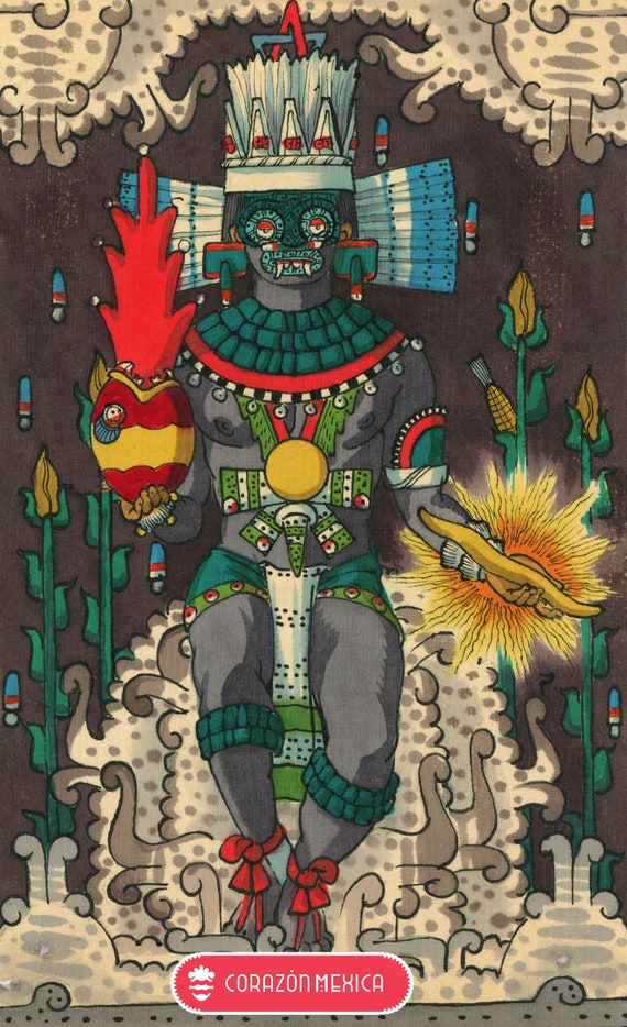 Yollotecuhtli. Lord of Hearts. Tlaloc, Tarot, Mexica, Aztec