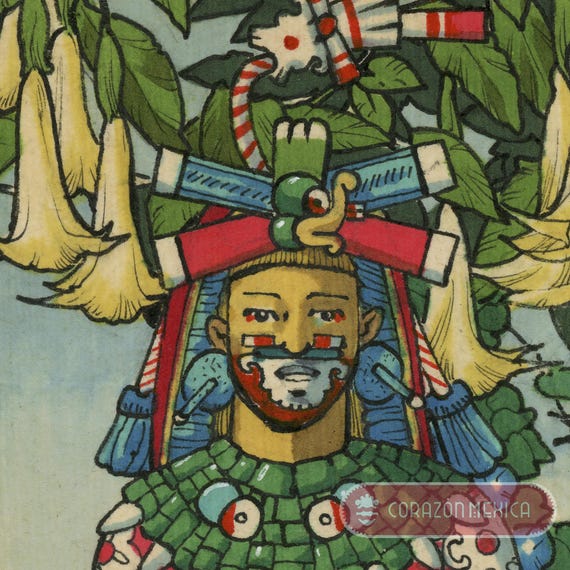 Xochipilli of the Jade Chalchiuhtecuhtli King of Jades. Mexica