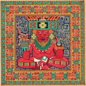 Huehueteotl, Mexica Aztec Fire Lord, Old Fire God, Teotihuacan, Ometeotl, Xiuhtecuhtli
