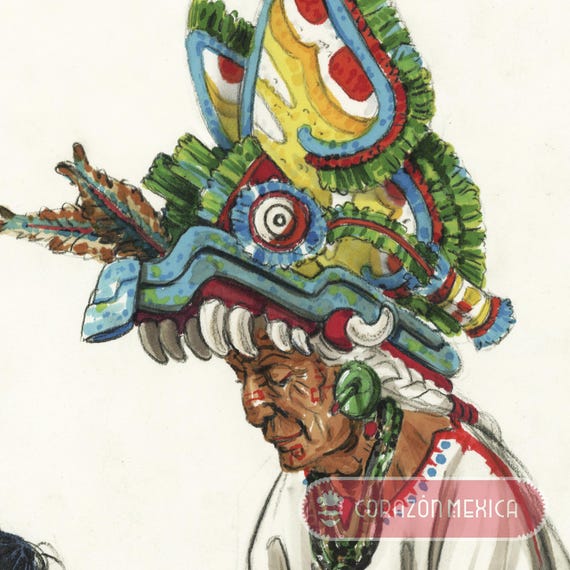 Oxomoco, First Grandmother. Aztec, Mexican Spirituality, Art
