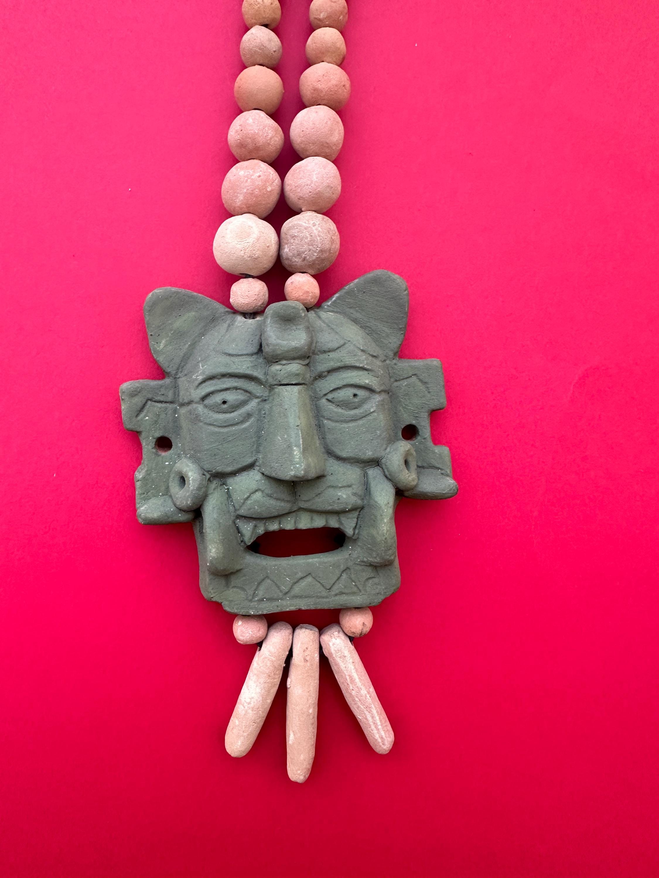 Necklace 5, Aztec Mexica Native American Spiritual Jewelry, Danzante