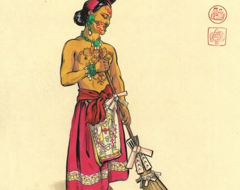 Xochihua de Ochpaniztli, indigiqueer, trans Love, Mexica Aztec Traditional Queer Art, trans woman, two spirit, queerpoc