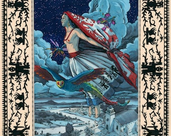 The Witch of Zempoala. Mexican, Latina, witch, Corazon Mexica, Mexica Heart, witch, witchcraft, pagan