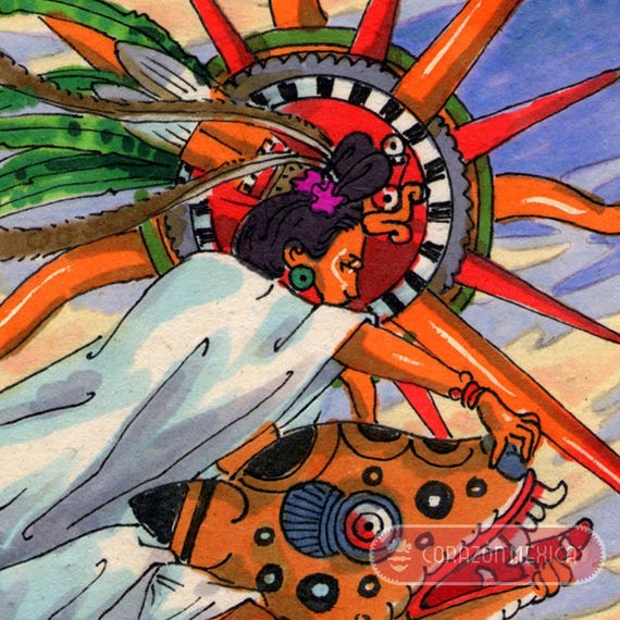 Chicahualiztli. Chicahuac. Tarot, Mexica Heart. - Etsy Denmark