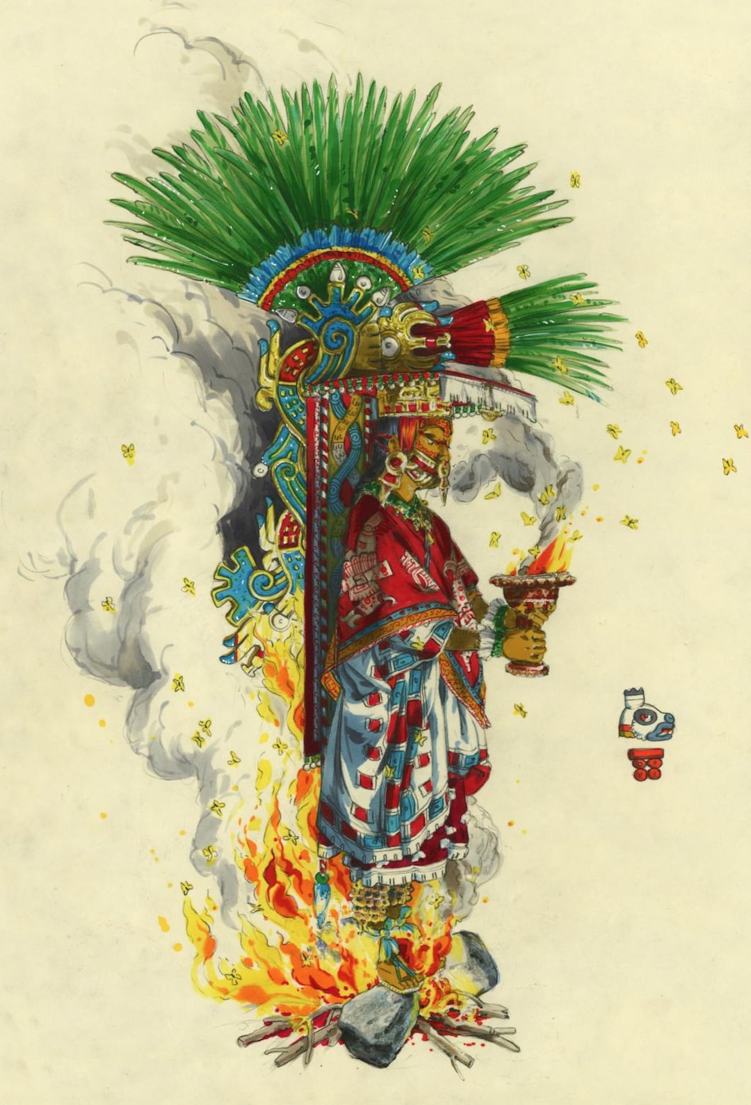 Chantico, Mother Fire. Aztec, Mexican Spirituality, Art, Corazon