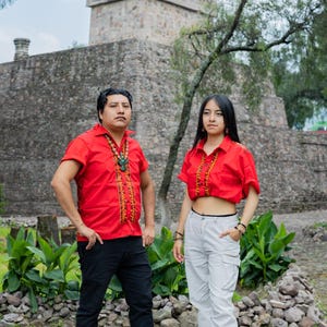 Xipe Totec Camisa, Mexica (Aztec) Shirt, Cloth, Lord of Maize, Traditional, Ceremony, Dance, Native American, Mexico, Guayabera