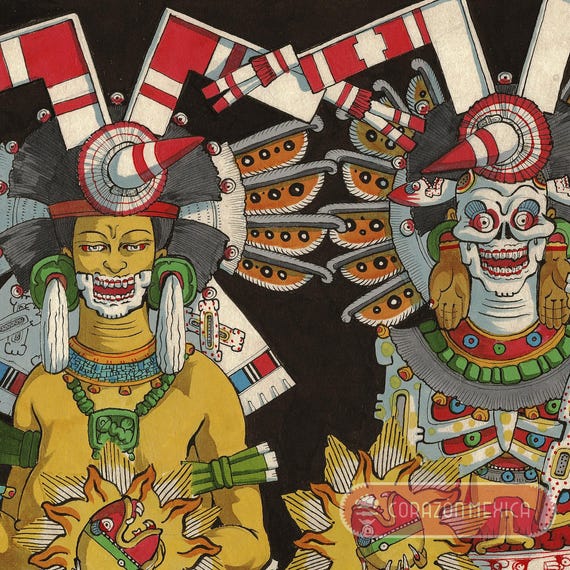 死7、ミクトランテクトリとミクテカチワトルの誕生。アステカ