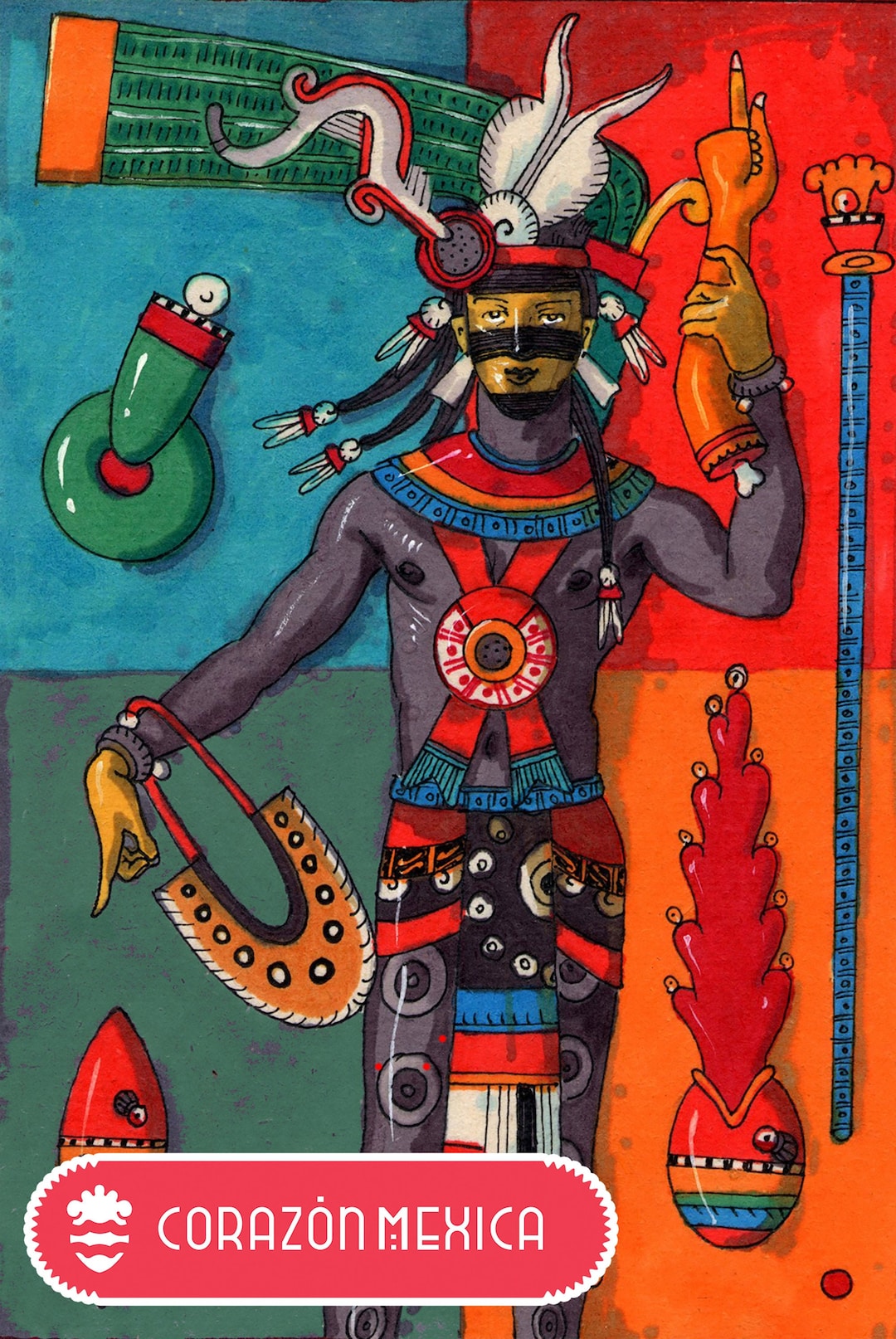 Tezcatlipoca the Nagual. Mexican Aztec Spirituality Tarot - Etsy Israel