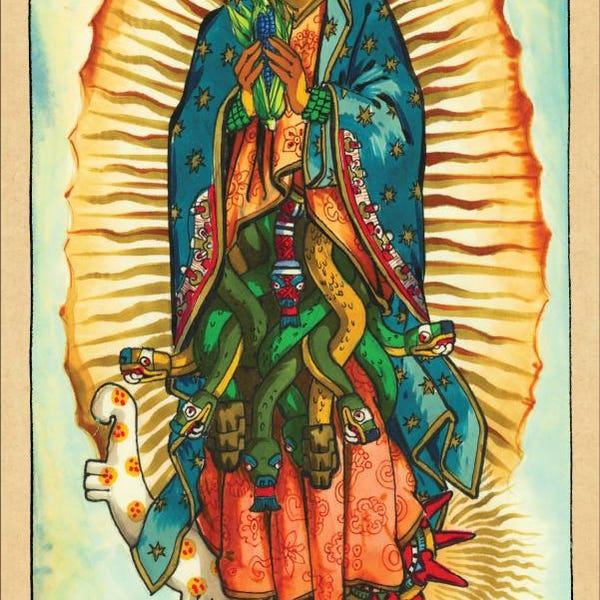 Tonantzin - Our Mother the Earth, Coatlicue, Earth Goddess, Nahua, Indigenous, Native American. Mexica, Aztec, tarot, Mexica Heart.